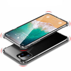iPhone 11 Pro Max Kılıf Nitro Anti Shock Darbe Emici Köşe Korumalı Şeffaf Silikon Kapak Renksiz