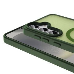 Samsung Galaxy S24 Plus Kılıf Magsafe Şarj Özellikli Mat Arka Yüzey Sio Kapak