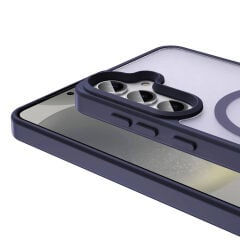 Samsung Galaxy S24 Plus Kılıf Magsafe Şarj Özellikli Mat Arka Yüzey Sio Kapak