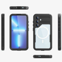 Samsung Galaxy S24 Plus Magsafe Şarj Özellikli 1-1 Su Geçirmez Kılıf Siyah