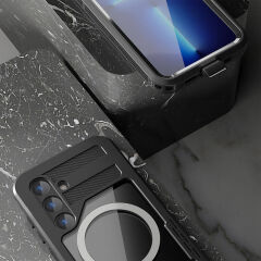 Samsung Galaxy S24 Plus Magsafe Şarj Özellikli 1-1 Su Geçirmez Kılıf Siyah