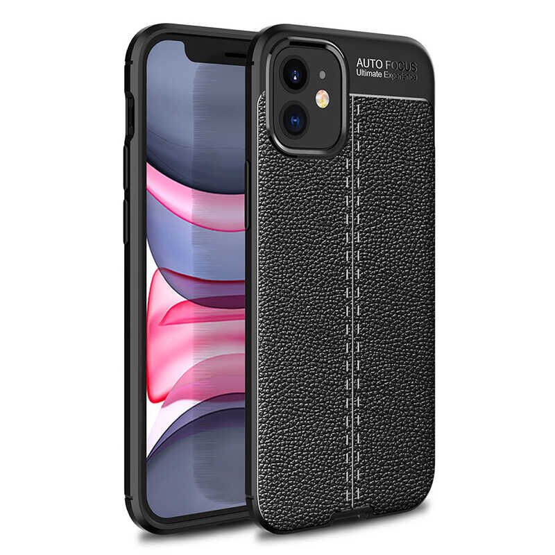 iPhone 12 Kılıf Niss Silikon Kapak Siyah
