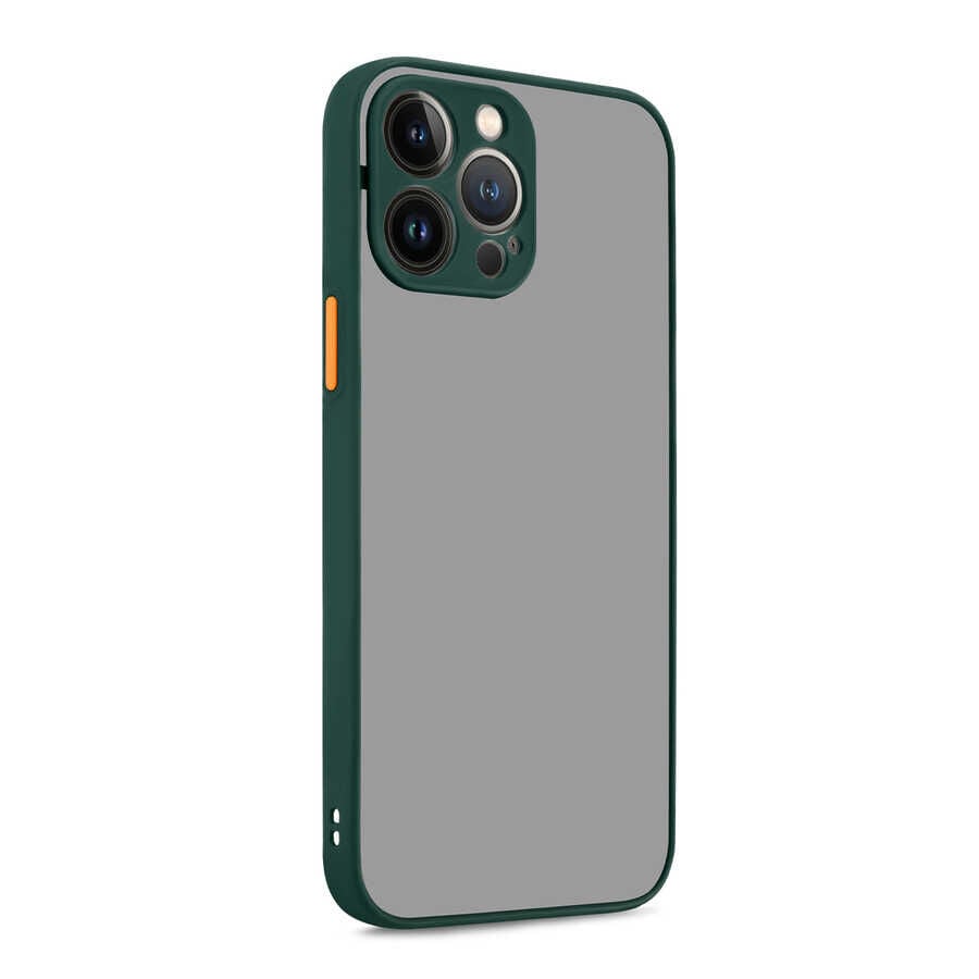 iPhone 13 Pro Max Kılıf Hux Kapak Koyu Yeşil