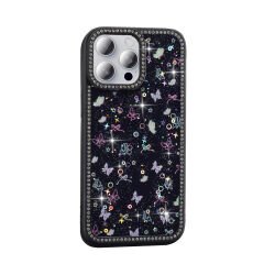 iPhone 15 Pro Max Kılıf Taşlı ve Simli Tasarım Azra Kapak