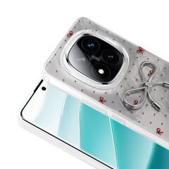 Xiaomi Poco X7 Kılıf Kamera Korumalı Figürlü Ponti Silikon Kapak Açık Pembe