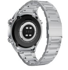 SK41 Klasik Çelik Kasa Bluetooth Arama Özellikli Lüks Tasarım Akıllı Saat Çift Kardonlu