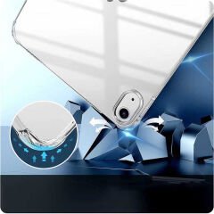 iPad 10.9 2022 (10.Nesil) Kılıf Nitro Anti Shock Darbe Emici Köşe Korumalı Şeffaf Silikon Kapak Renksiz