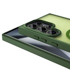 Samsung Galaxy S24 Ultra Kılıf Magsafe Şarj Özellikli Mat Arka Yüzey Sio Kapak