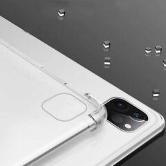 iPad Pro 12.9 2022 M2 Kılıf Nitro Anti Shock Darbe Emici Köşe Korumalı Şeffaf Silikon Kapak Renksiz