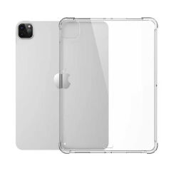 iPad Pro 12.9 2022 M2 Kılıf Nitro Anti Shock Darbe Emici Köşe Korumalı Şeffaf Silikon Kapak Renksiz