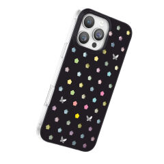 iPhone 16 Pro Max Kılıf MagSafe Şarj Özellikli Premium Taş Detayli Axen Sert PC Kapak