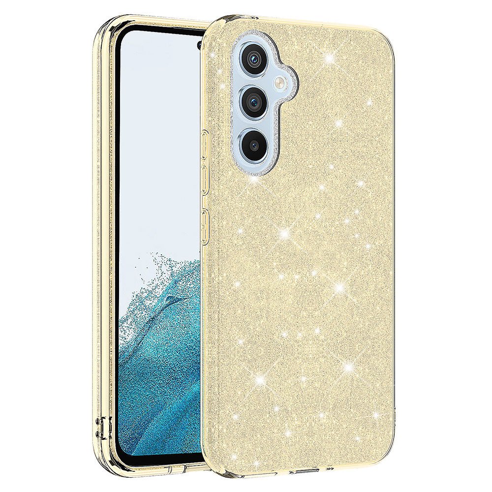 Samsung Galaxy A14 Kılıf Shining Silikon Kılıf Gold