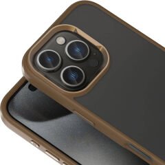 iPhone 16 Pro Max Kılıf Magsafe Şarj Özellikli Parlak Kamera Çerçeveli Kost Kapak