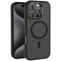 iPhone 16 Pro Max Kılıf Magsafe Şarj Özellikli Parlak Kamera Çerçeveli Kost Kapak