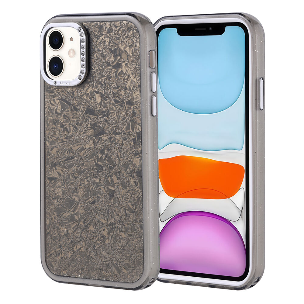 iPhone 11 Kılıf Taşlı Tasarımlı Kapi Kapak Siyah