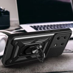 İnfinix Note 30 VIP Kılıf Magnetik Standlı Kamera Korumalı Sürgülü Vega Kapak