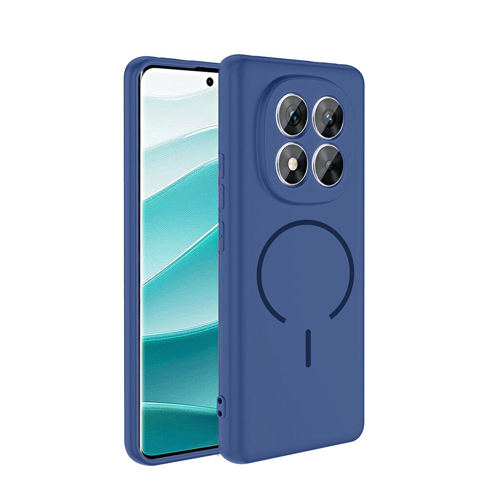 Xiaomi Redmi Note 14 Pro 4G Kılıf Meta Lansman M-Safe Kamera Korumalı içi Kadife Yumuşak Renkli Süet Silikon Lacivert