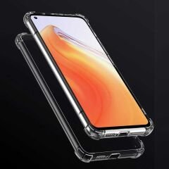 Xiaomi Redmi Note 11S Global Kılıf Nitro Anti Shock Darbe Emici Köşe Korumalı Şeffaf Silikon Kapak