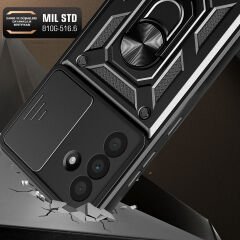 Samsung Galaxy A36 Kılıf Magnetik Standlı Kamera Korumalı Sürgülü Vega Kapak