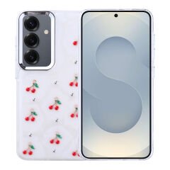 Samsung Galaxy S25 Kılıf Airbag Tasarımlı Simli Şeffaf Kutup Kapak