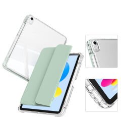 iPad 10.9 2022 (10.Nesil) Kılıf Magnetik Ayrılabilen Airbagli Sliding Tablet Kılıfı Lavender