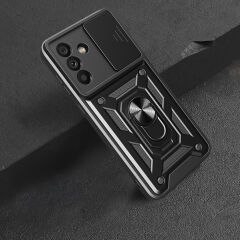 Samsung Galaxy A56 Kılıf Magnetik Standlı Kamera Korumalı Sürgülü Vega Kapak