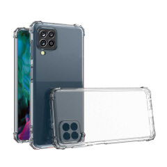 Samsung Galaxy M33 Kılıf Nitro Anti Shock Darbe Emici Köşe Korumalı Şeffaf Silikon Kapak