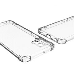 Samsung Galaxy M33 Kılıf Nitro Anti Shock Darbe Emici Köşe Korumalı Şeffaf Silikon Kapak Renksiz