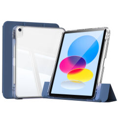 iPad 10.9 2022 (10.Nesil) Kılıf Magnetik Ayrılabilen Airbagli Sliding Tablet Kılıfı Pembe