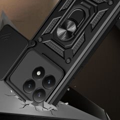 Xiaomi 15T Kılıf Magnetik Standlı Kamera Korumalı Sürgülü Tank Kapak