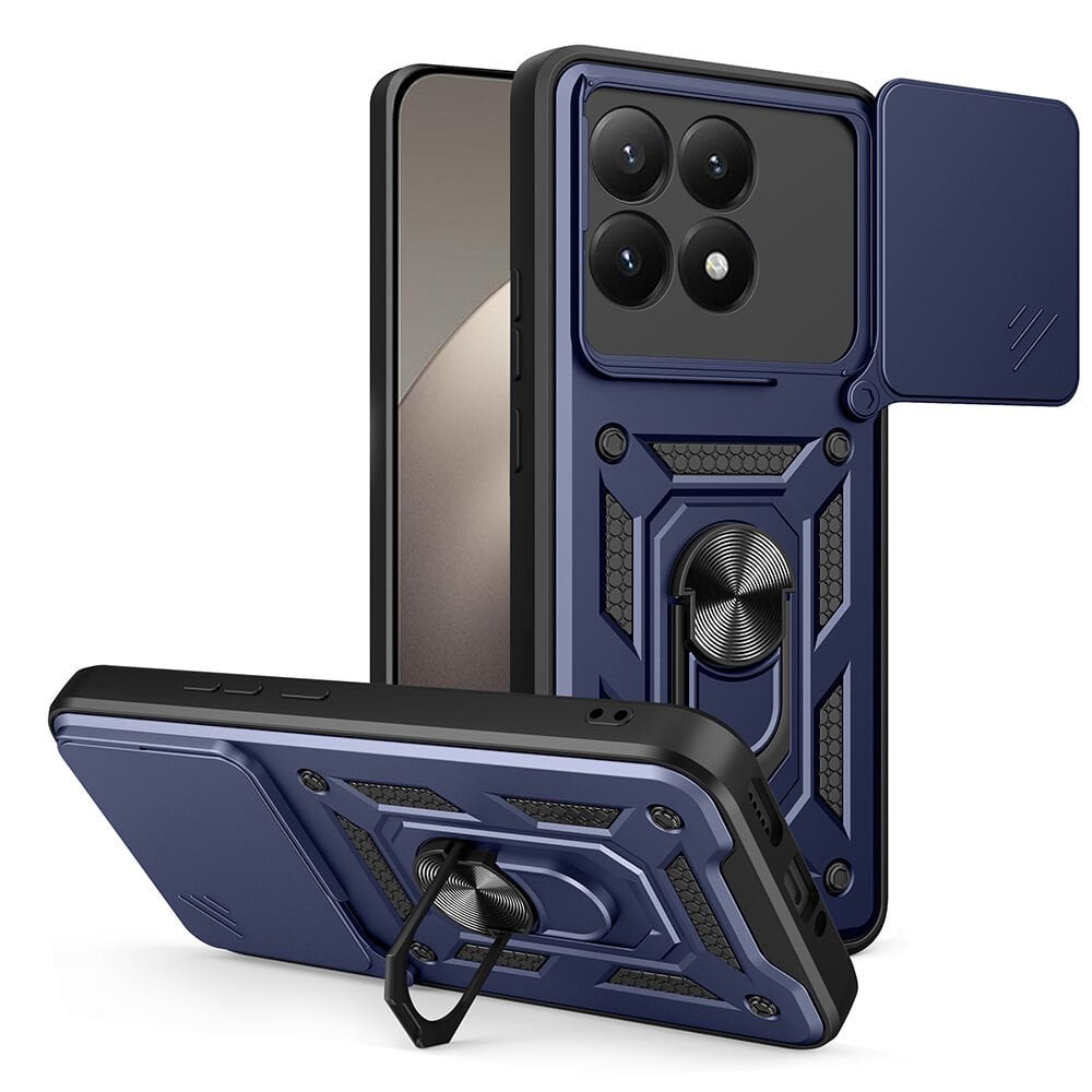 Xiaomi 15T Kılıf Magnetik Standlı Kamera Korumalı Sürgülü Tank Kapak