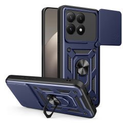 Xiaomi 15T Kılıf Magnetik Standlı Kamera Korumalı Sürgülü Tank Kapak