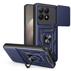 Xiaomi 15T Kılıf Magnetik Standlı Kamera Korumalı Sürgülü Tank Kapak