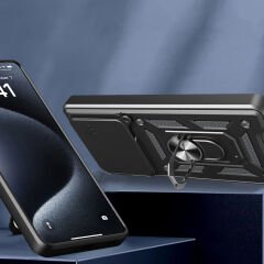 Realme Note 60 Kılıf Magnetik Standlı Kamera Korumalı Sürgülü Vega Kapak