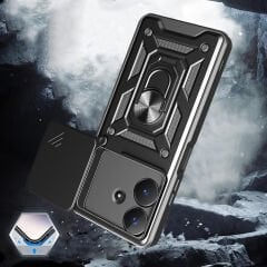 Realme Note 60 Kılıf Magnetik Standlı Kamera Korumalı Sürgülü Vega Kapak