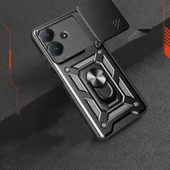 Realme Note 60 Kılıf Magnetik Standlı Kamera Korumalı Sürgülü Vega Kapak