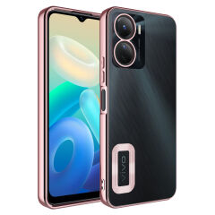Vivo Y16 Kılıf Kamera Korumalı Logo Gösteren Omega Kapak Lila
