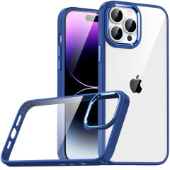iPhone 14 Pro Max Kılıf Kamera Çıkıntılı Arkası Şeffaf Köşeleri Parlak Renkli Işlemeli Flora Kapak