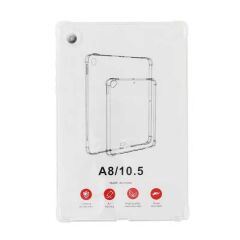 Samsung Galaxy Tab A8 10.5 SM-X200 (2021) Kılıf Zore Tablet Kılıf Nitro Anti Shock Darbe Emici Köşe Korumalı Şeffaf Silikon Kapak Renksiz