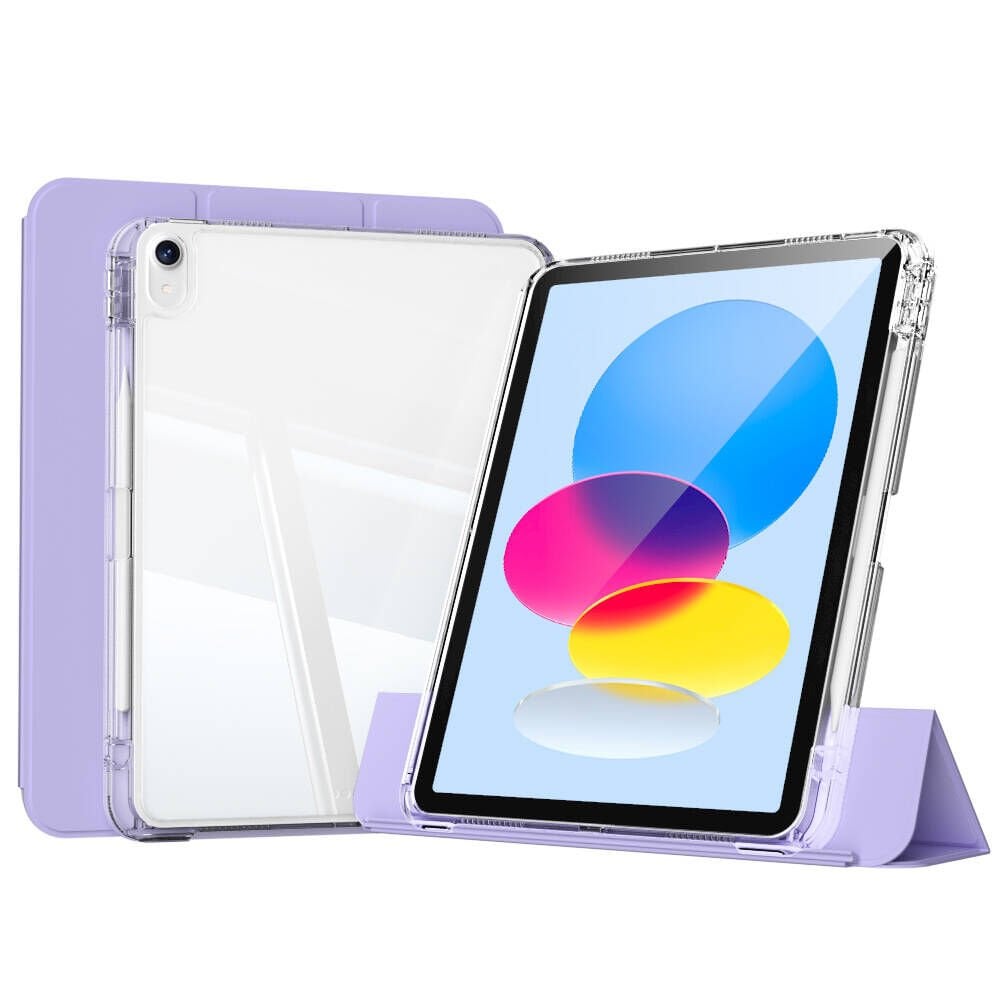 iPad 10.9 2022 (10.Nesil) Kılıf Magnetik Ayrılabilen Airbagli Sliding Tablet Kılıfı Lavender