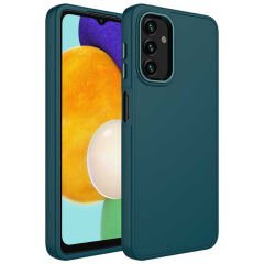 Samsung Galaxy A13 4G Kılıf Metal Çerçeve ve Buton Tasarımlı Silikon Luna Kapak