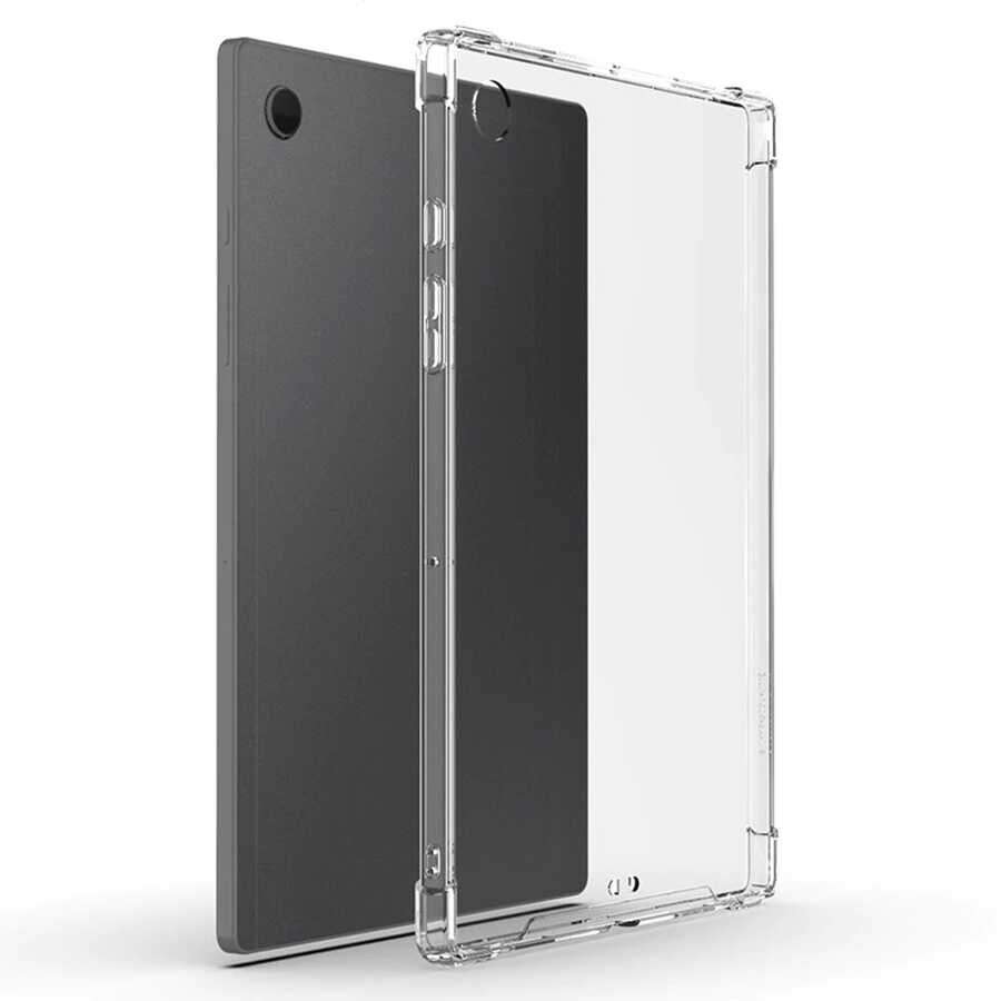 Samsung Galaxy Tab A8 10.5 SM-X200 (2021) Kılıf Zore Tablet Kılıf Nitro Anti Shock Darbe Emici Köşe Korumalı Şeffaf Silikon Kapak Renksiz