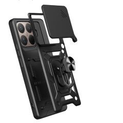 Xiaomi 15T Pro Kılıf Magnetik Standlı Kamera Korumalı Sürgülü Tank Kapak