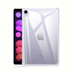 iPad Mini 2021 (6.Nesil) Kılıf Nitro Anti Shock Darbe Emici Köşe Korumalı Şeffaf Silikon Kapak Renksiz