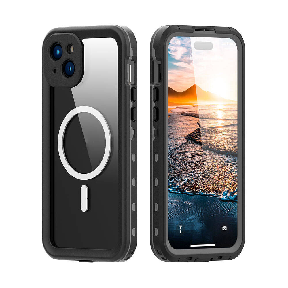 iPhone 15 Kılıf 1-1 Su Geçirmez Kılıf Siyah