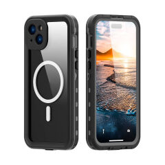 iPhone 15 Kılıf 1-1 Su Geçirmez Kılıf Siyah