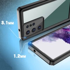 Samsung Galaxy S23 Ultra Kılıf 1-1 Su Geçirmez Kılıf Siyah