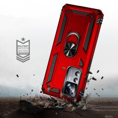 Xiaomi Mi 12T Pro Kılıf Vega Tank Sert Yüzüklü Standlı Zırh Koruma Kapak