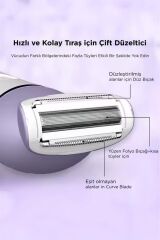 TEP-02 Beyaz 6 Başlıklı (Yüz+Koltuk Altı+Bikini Bölgesi+Bacak) Islak Ve Kuru Kablosuz Epilatö
