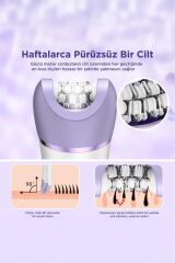 TEP-02 Beyaz 6 Başlıklı (Yüz+Koltuk Altı+Bikini Bölgesi+Bacak) Islak Ve Kuru Kablosuz Epilatö